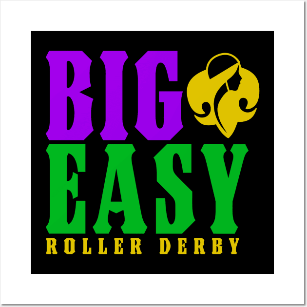 Big Easy Roller Derby - Mardi Gras Colors Wall Art by Big Easy Roller Derby